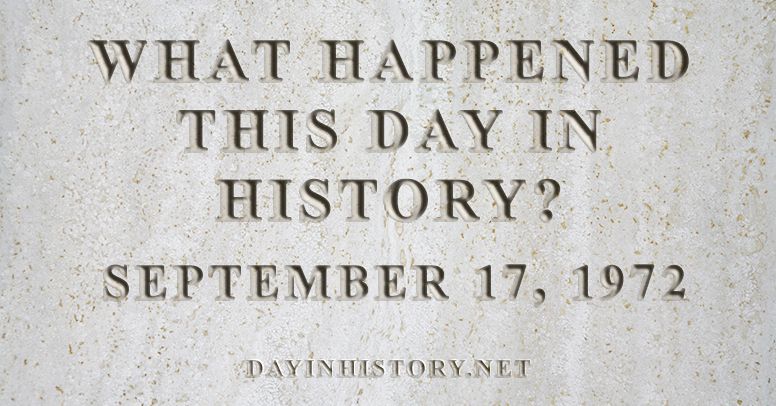 What Happened in September 1972 - On This Day